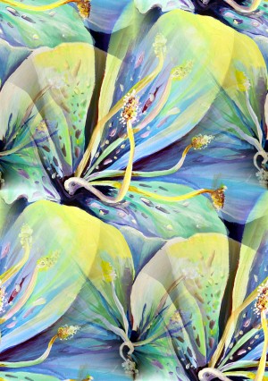 Blooming flowers Seamless Pattern